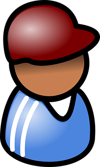 Cartoon Baseball Player Avatar PNG