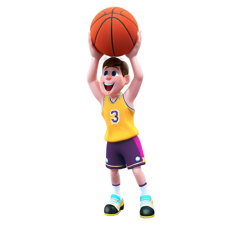 Cartoon Basketball Adventure Png 06212024 PNG