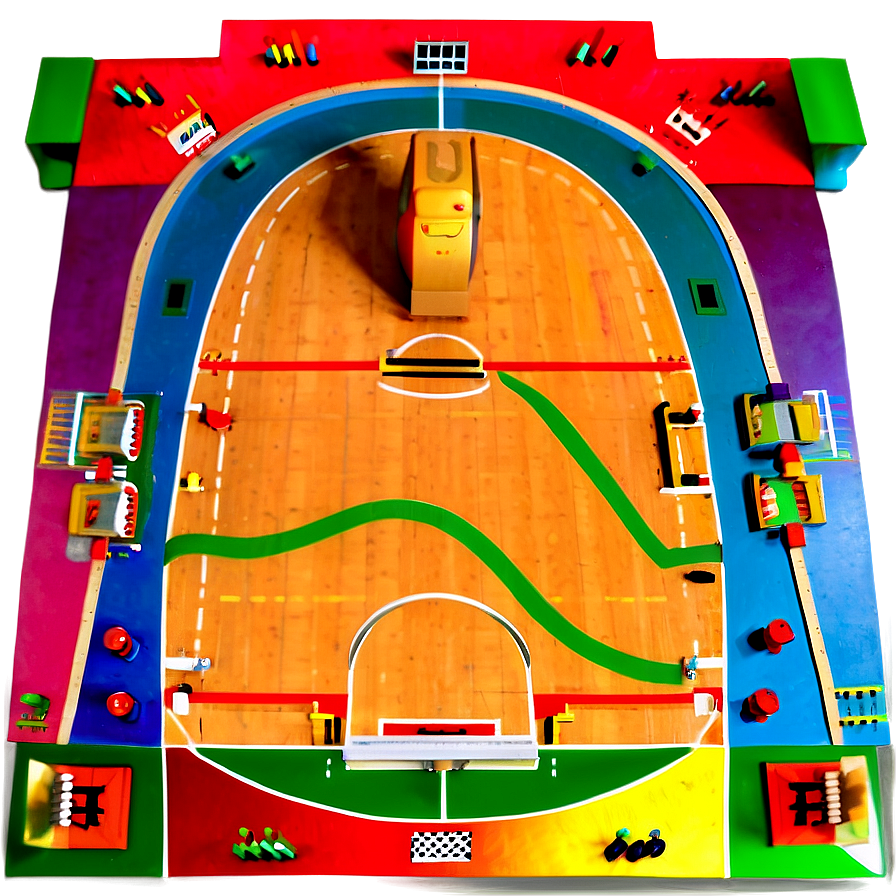 Cartoon Basketball Court Png 06212024 PNG