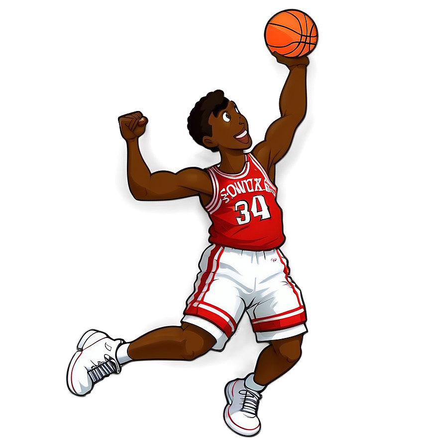 Cartoon Basketball Slam Dunk Png Xby22 PNG