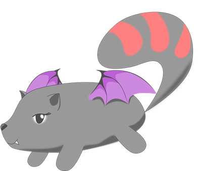 Cartoon Bat Hybrid Creature PNG