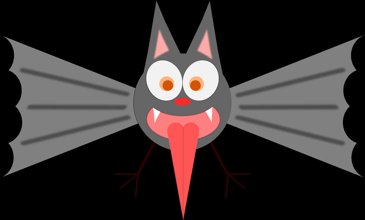 Cartoon Bat Illustration PNG