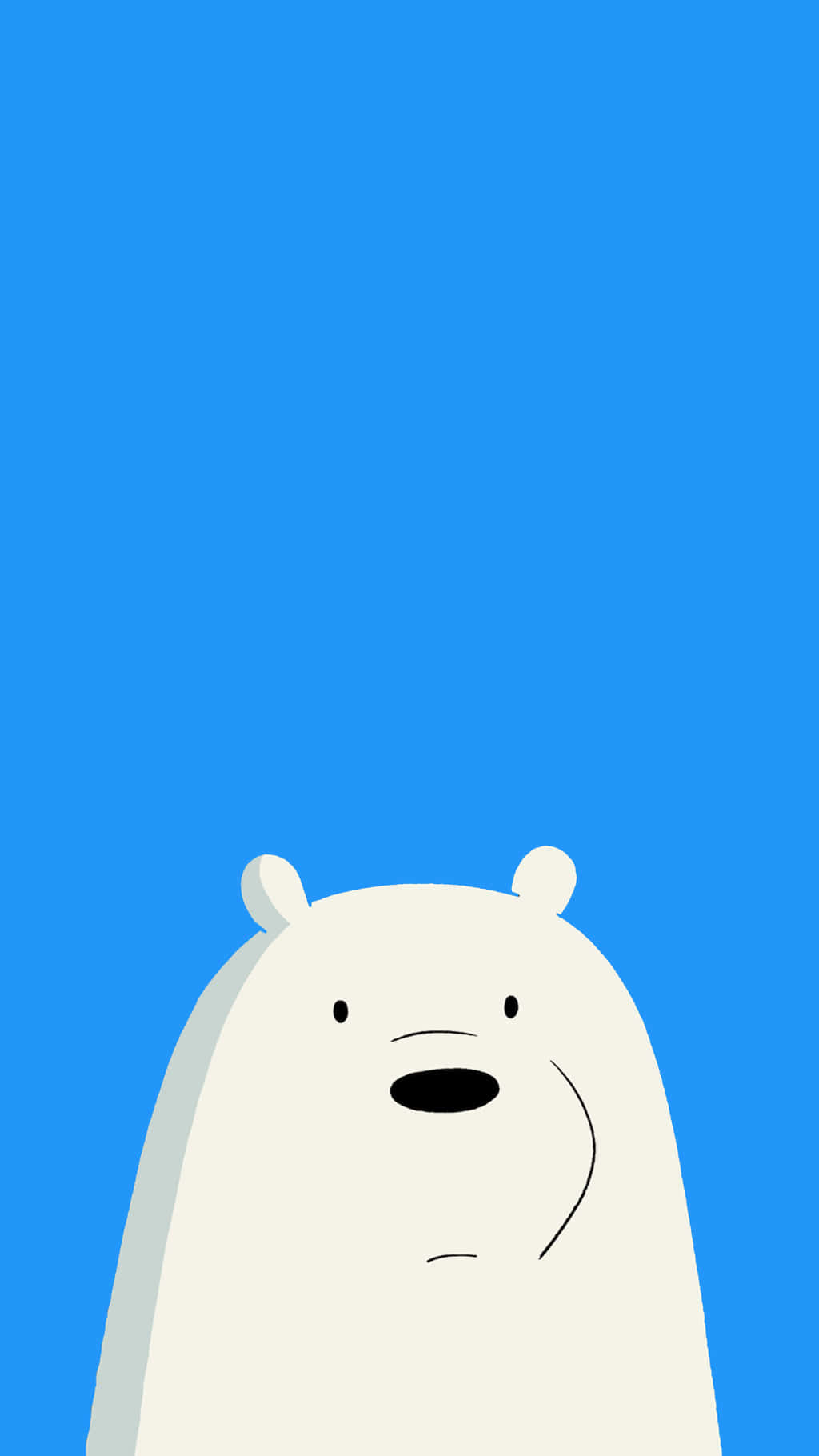 Cartoon Bear Blue Background Wallpaper