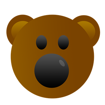 Cartoon Bear Face Emoji PNG
