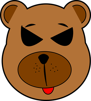 Cartoon Bear Face Graphic PNG