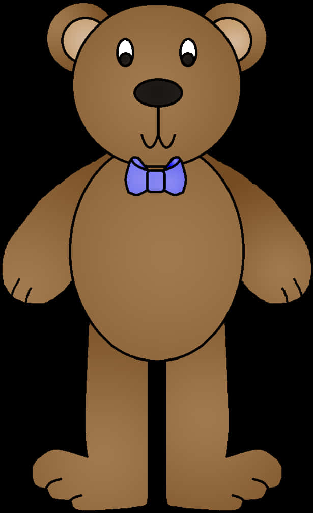 Cartoon Bear With Bow Tie.png PNG