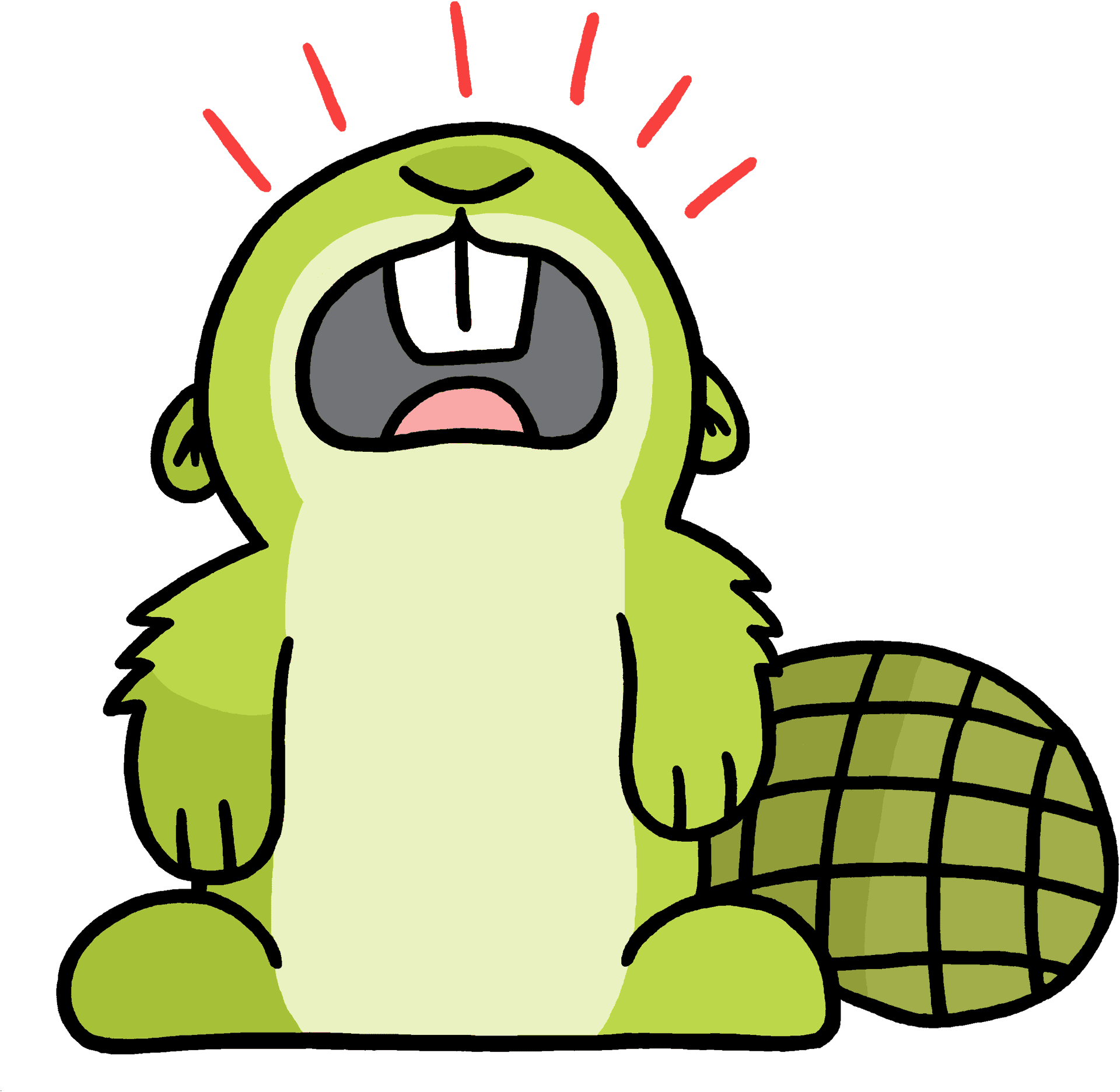 Cartoon Beaver Crying Illustration PNG