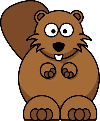 Cartoon Beaver Illustration PNG