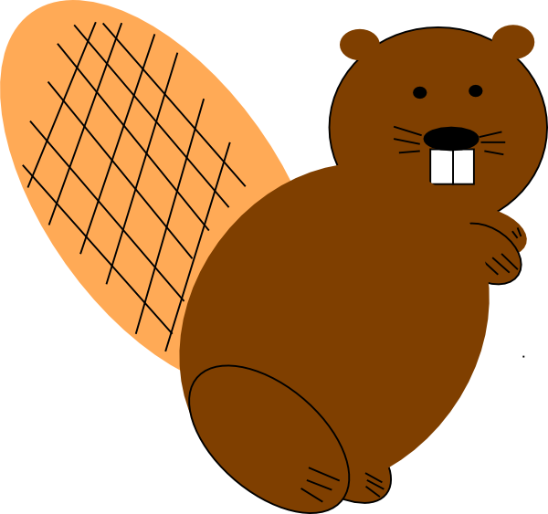 Cartoon Beaver Illustration PNG