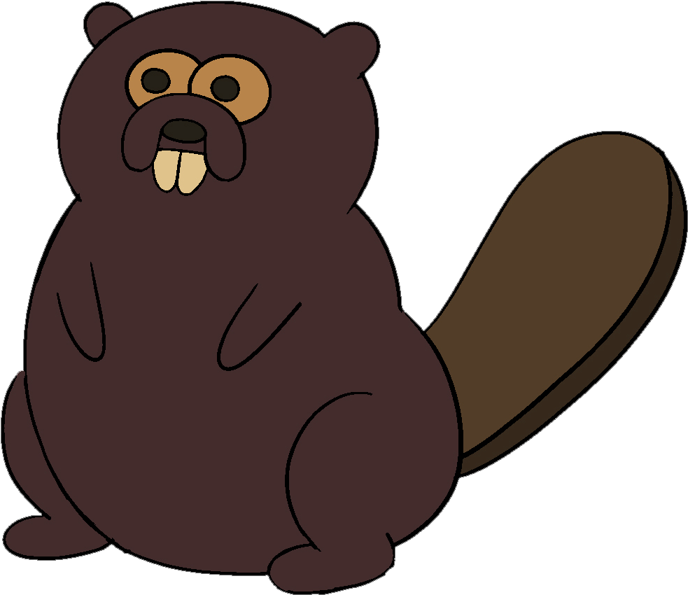 Cartoon Beaver Illustration PNG