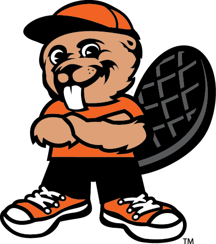 Cartoon Beaver Mascot Graphic PNG
