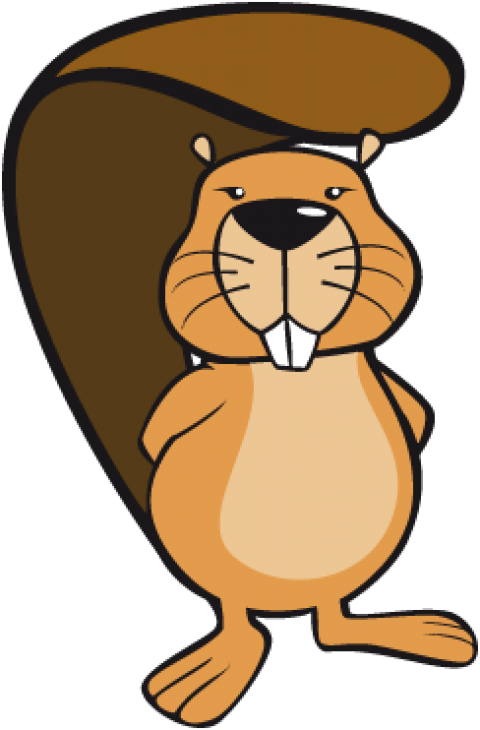 Cartoon Beaver Standing PNG