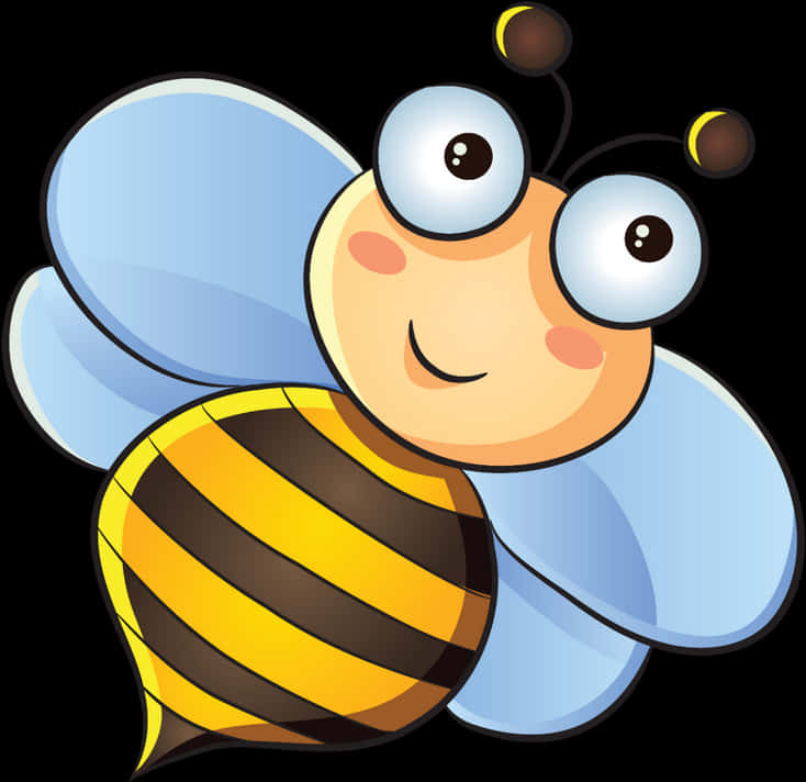 Cartoon Bee Smiling Graphic PNG