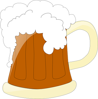 Cartoon Beer Mug Clipart PNG