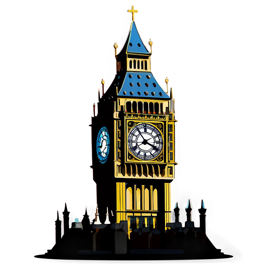 Cartoon Big Ben Png Qrf43 PNG