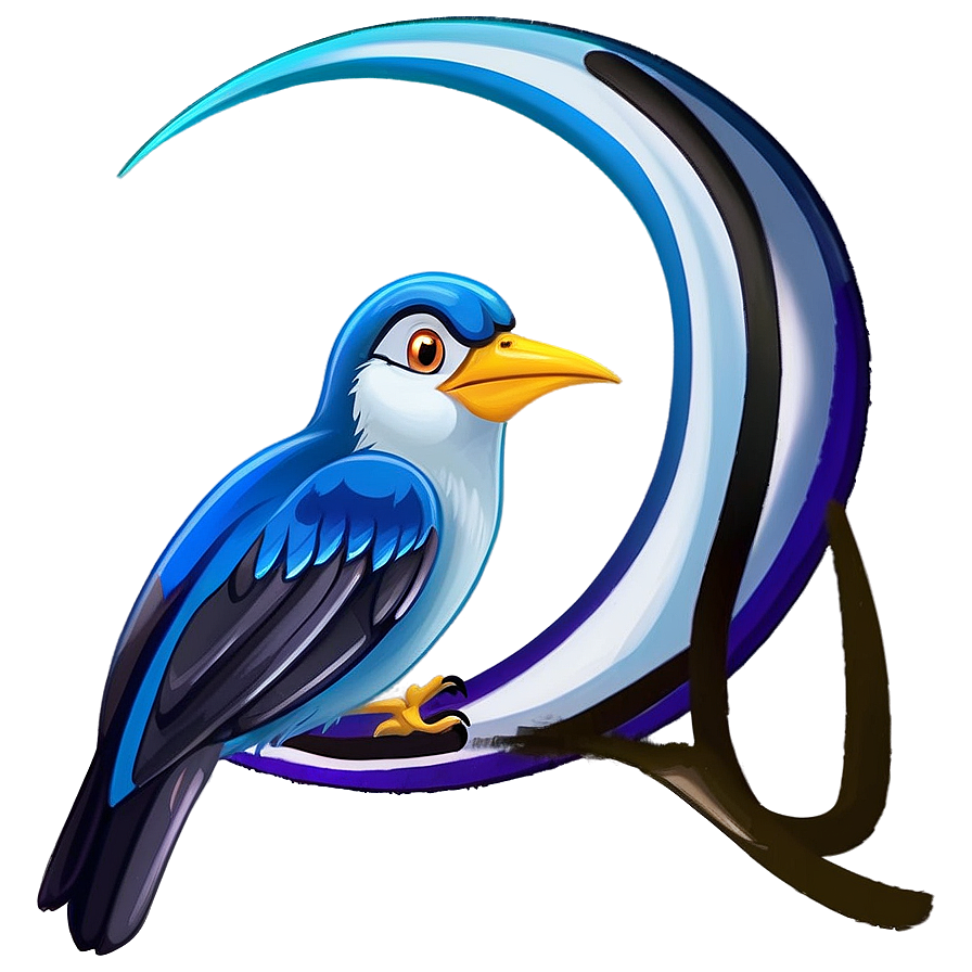 Cartoon Bird And Moon Png 23 PNG