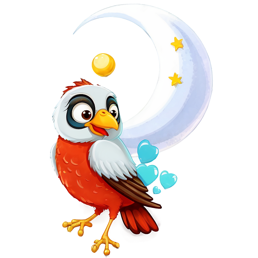 Cartoon Bird And Moon Png 69 PNG