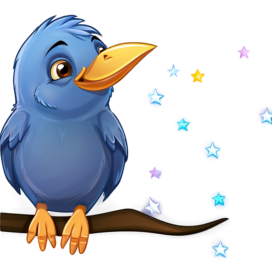 Cartoon Bird And Stars Png 62 PNG