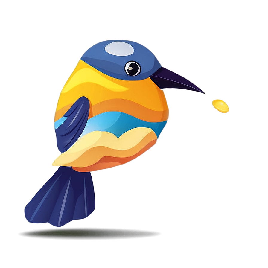 Cartoon Bird At Sunset Png Jks99 PNG