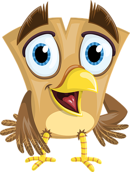 Cartoon Bird Character PNG