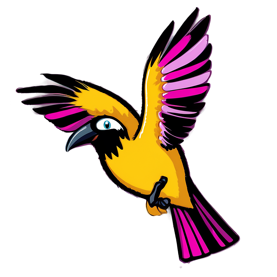 Cartoon Bird Flying High Png Nxc14 PNG