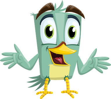 Cartoon Bird Gesture Happy PNG