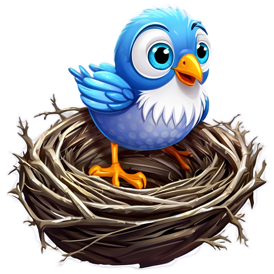 Cartoon Bird In Nest Png Aso PNG