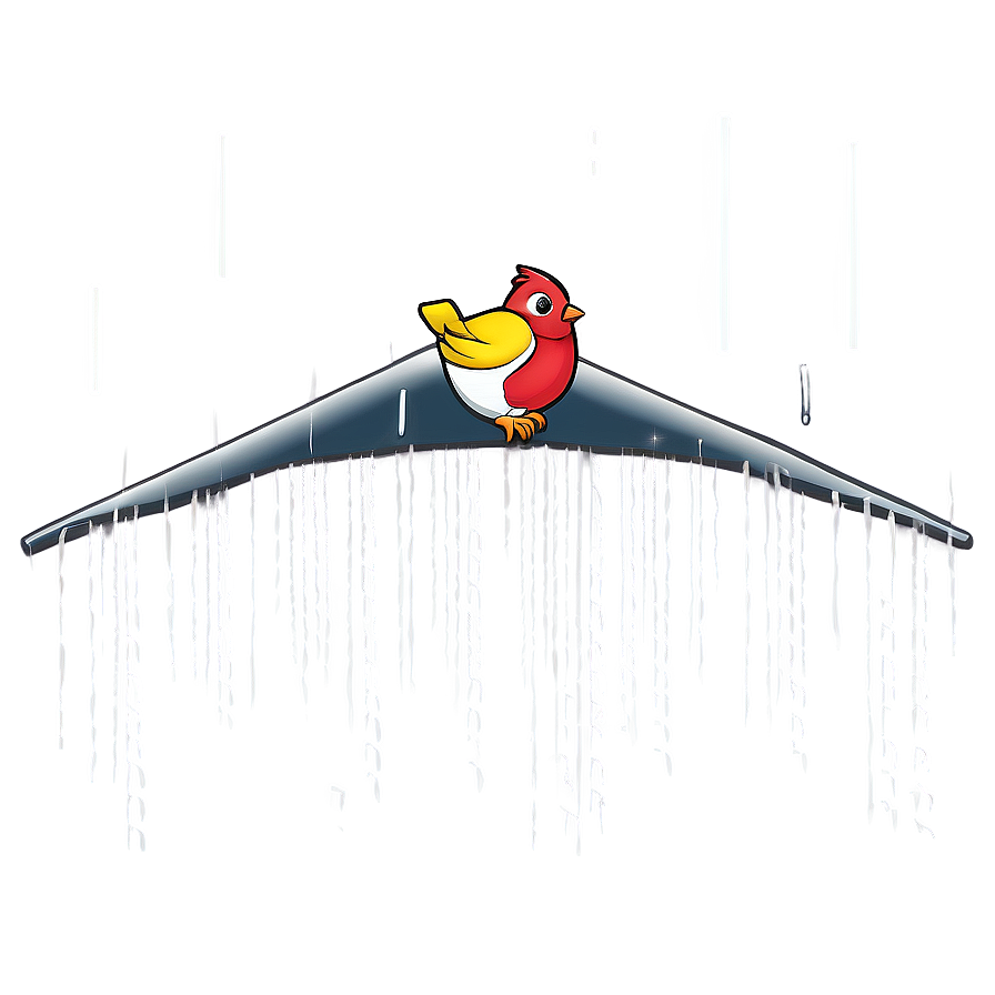 Cartoon Bird In Rain Png Dam87 PNG