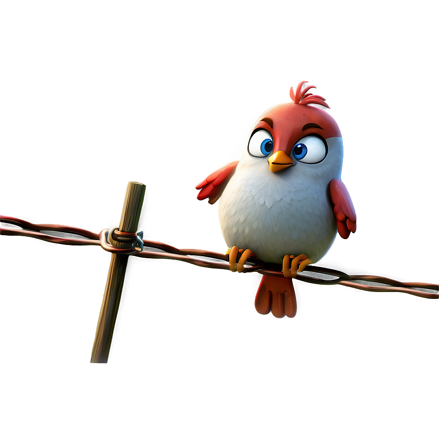 Cartoon Bird On Wire Png 89 PNG