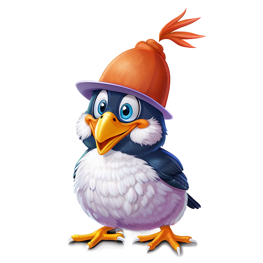 Cartoon Bird With Hat Png 32 PNG