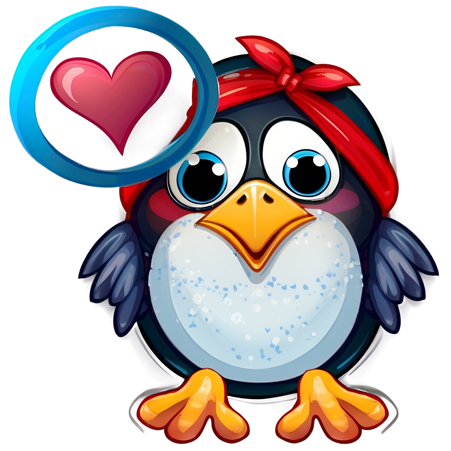 Cartoon Bird With Heart Png 06202024 PNG