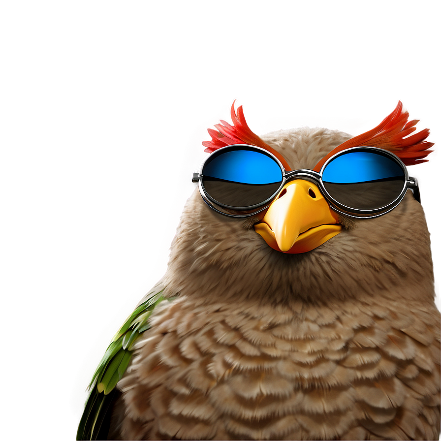 Cartoon Bird With Sunglasses Png Jvo85 PNG