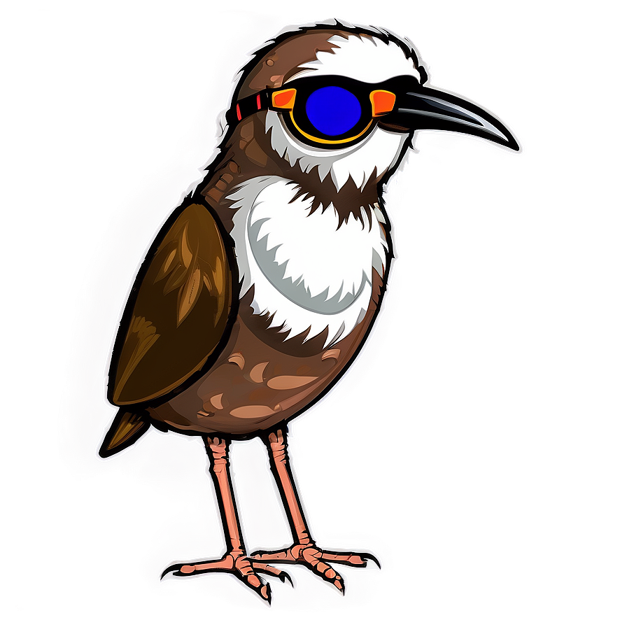 Cartoon Bird With Sunglasses Png Qgo PNG