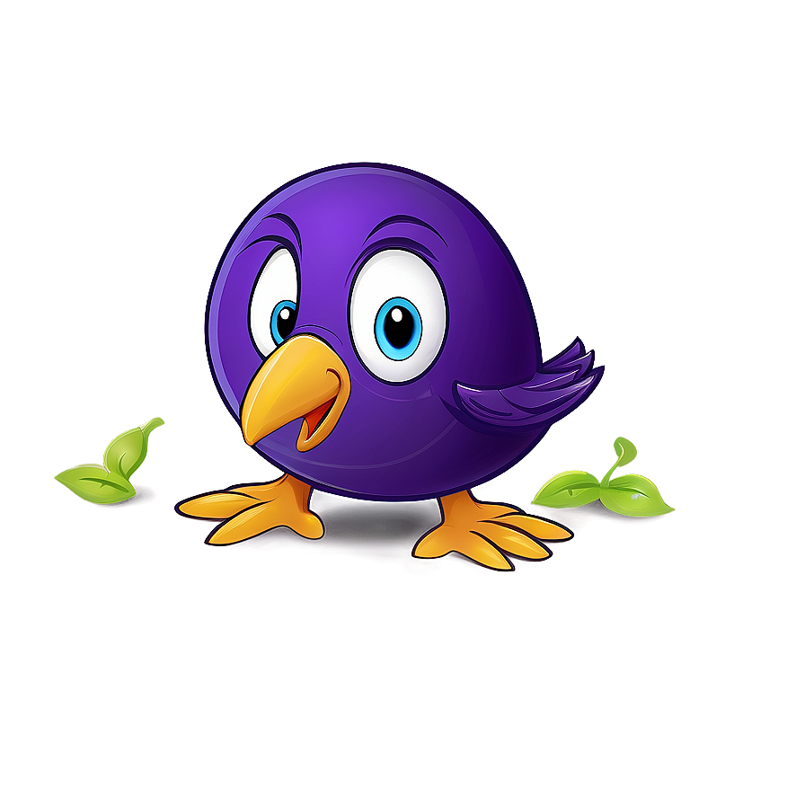 Cartoon Bird With Worm Png Ybk PNG