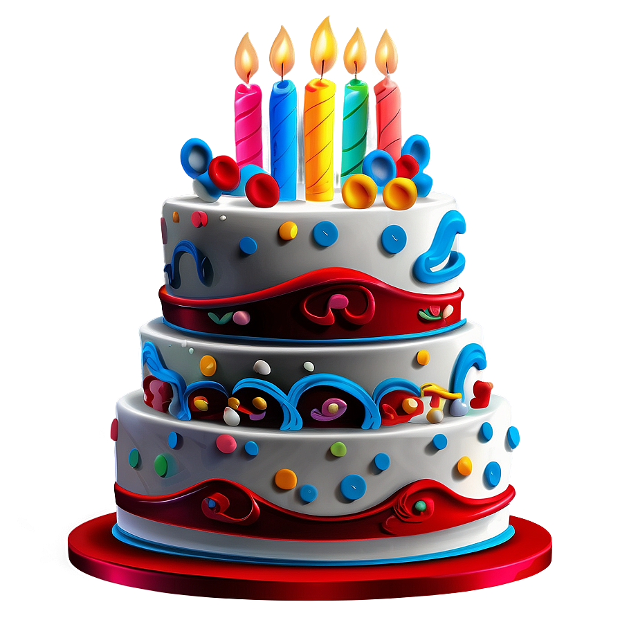 Download Cartoon Birthday Cake Png Jkj | Wallpapers.com