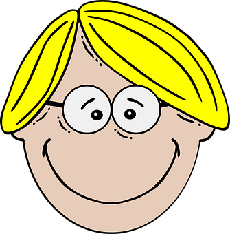 Cartoon Blond Hair Character PNG