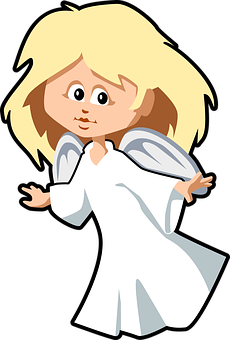 Download Cartoon Blonde Angel | Wallpapers.com