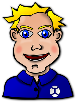 Cartoon Blonde Boy Soccer Icon PNG