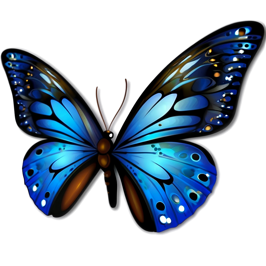 Cartoon Blue Butterflies Png 22 PNG