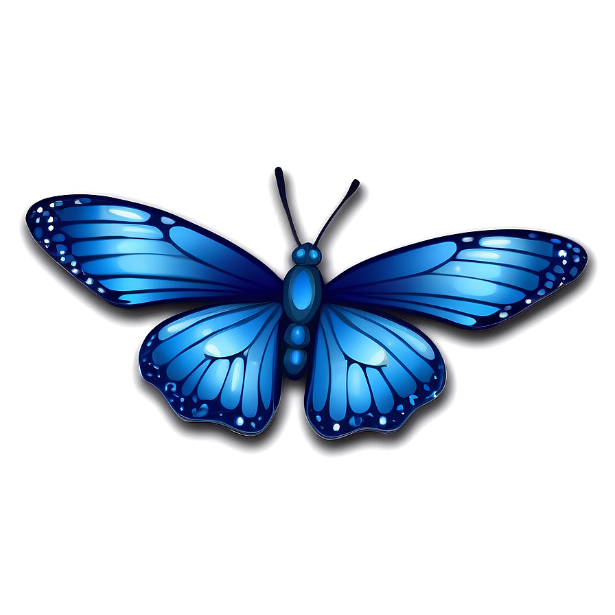 Cartoon Blue Butterflies Png Pfl PNG