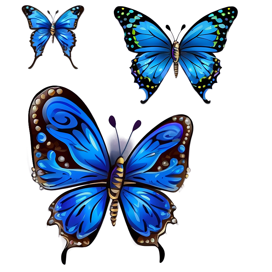 Download Cartoon Blue Butterfly Png 34 | Wallpapers.com