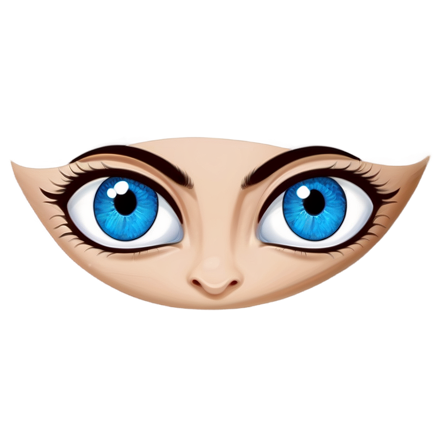 Cartoon Blue Eyes Png 06122024 PNG