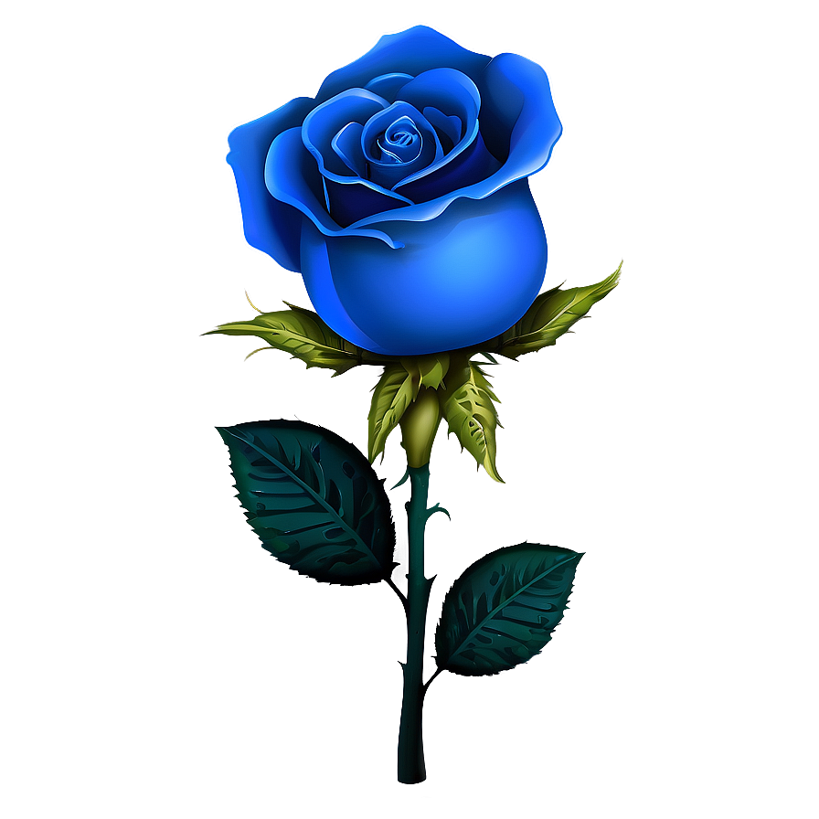 Download Cartoon Blue Rose Png 06202024 | Wallpapers.com