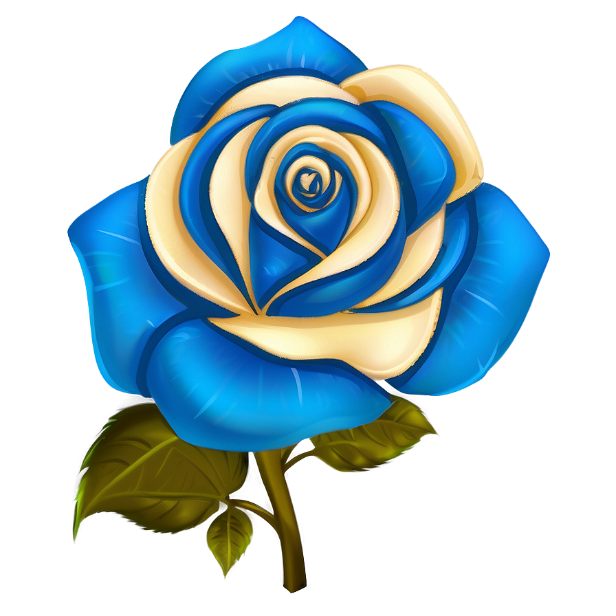 Cartoon Blue Rose Png 5 PNG