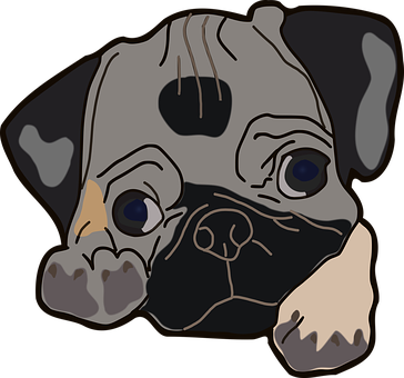 Cartoon Boxer Dog Portrait PNG