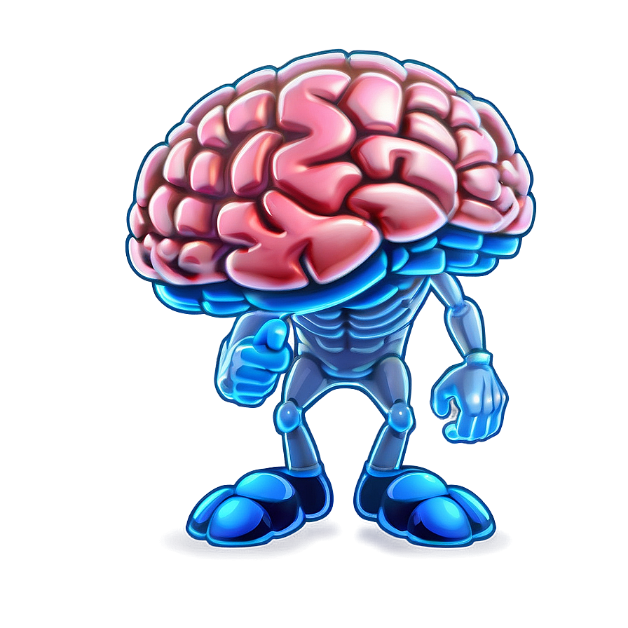 Cartoon Brain Character Png Sob67 PNG