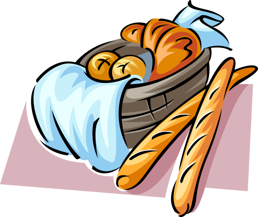 Cartoon Breadin Basket PNG