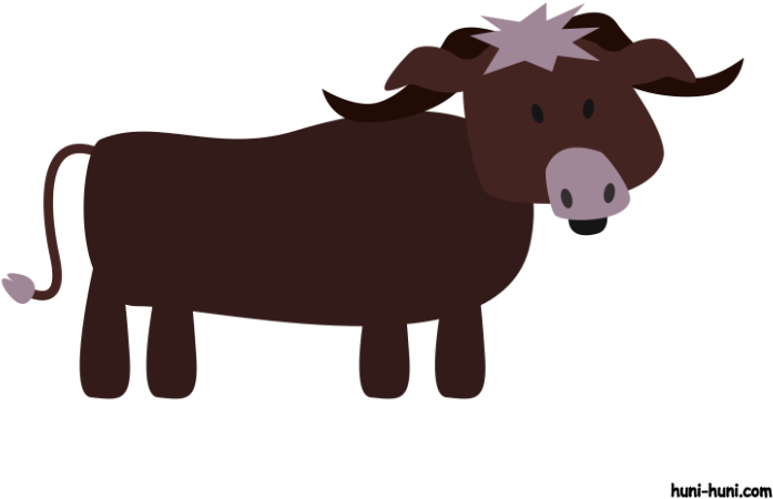 Cartoon Buffalo Illustration PNG