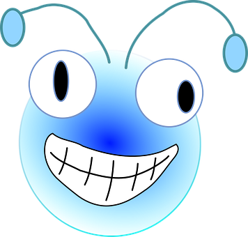 Cartoon Bug Face Graphic PNG