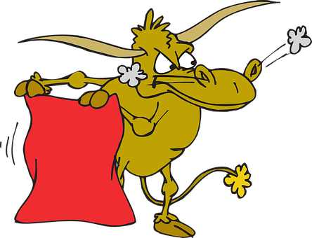 Cartoon Bull With Red Cape PNG